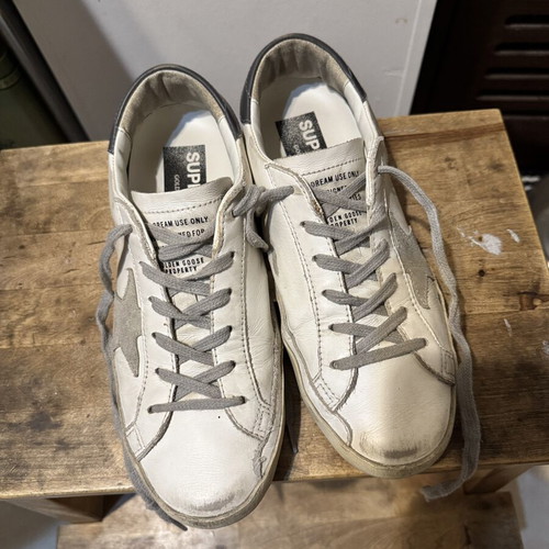 Golden Goose Superstar sneakers size 38 like new, white and grey