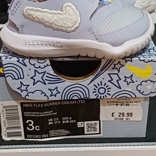 Nike Flex Runner Dream toddler shoes like new, size 18.5