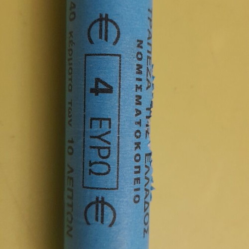 Roll of 40 Greek 10-cent coins new