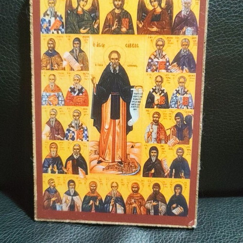 Saint Savvas wooden icon like new