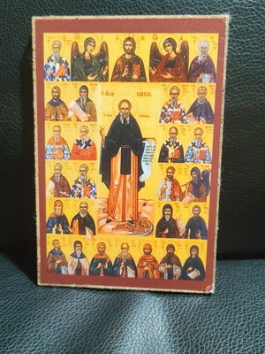 Saint Savvas wooden icon like new