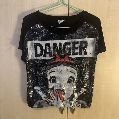 Black blouse with sequins
