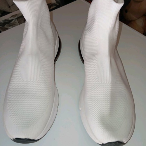 Bershka sock boots No44 like new, white