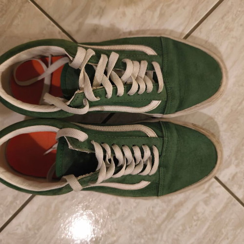 Vans sneakers used, size 40.5, white and green