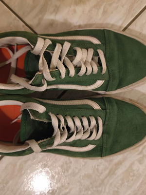 Vans sneakers used, size 40.5, white and green