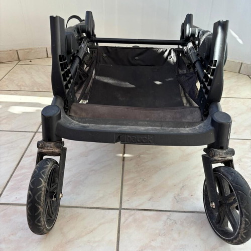 Hauk Atlantic Twin Melange Grey stroller like new for twins