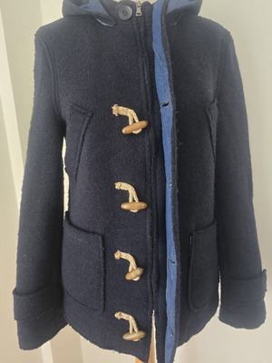 Montgomery coat used, 52% wool, blue, size M