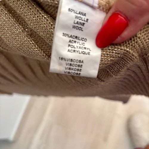 Atos Lombardini Gold Long Cardigan Like New, Size L