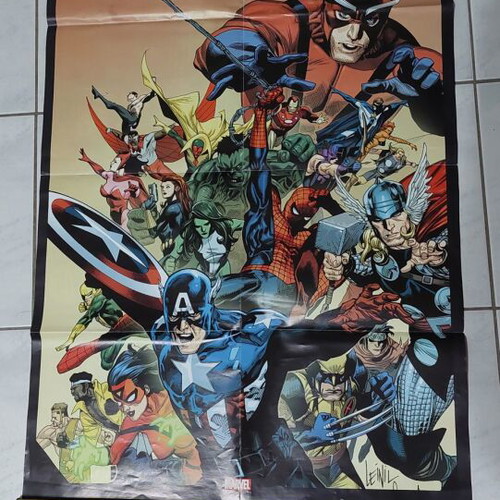 Marvel poster giant poster like new, size 87x57 cm