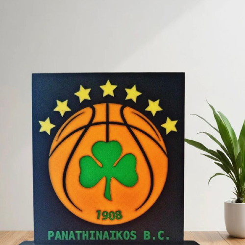 Panathinaikos B.C. emblem with 7 stars new