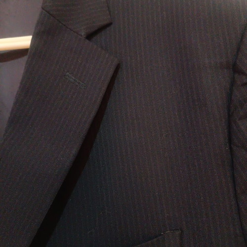 Massimo Dutti men's black jacket with subtle stripe