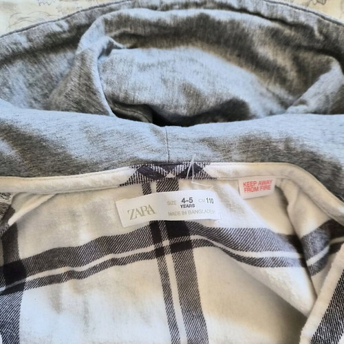 Benetton pants and Zara checkered shirt like new for ages 3-5