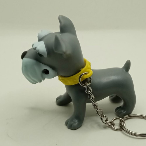 Schnauzer dog keychain used, 7x6 cm