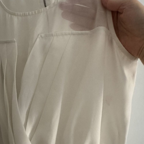 T-shirt with Sheer Panels used, size L, white