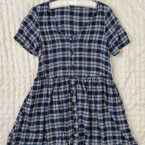 Plaid Flannel Babydoll Dress like new, size XS
