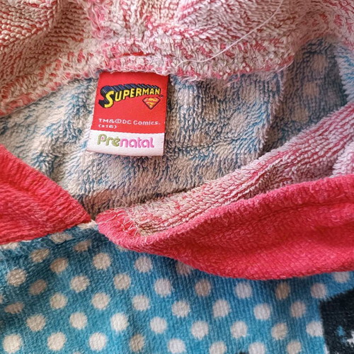 Superman Prenatal Kids Poncho Towel used, 3-4 years, 100% cotton