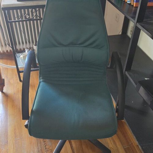 Ergonomic office chair from SATO used, dark green color