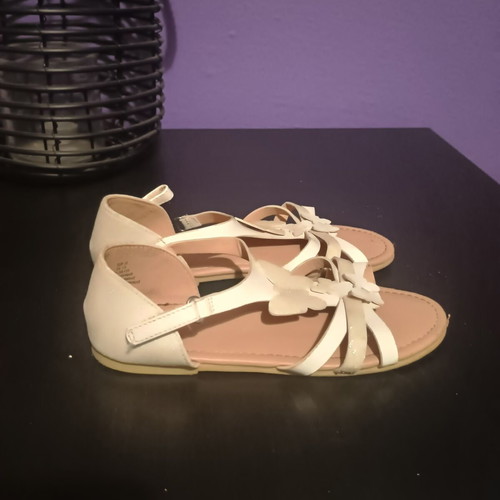 H&M girls' sandals size 33 used with glitter butterflies