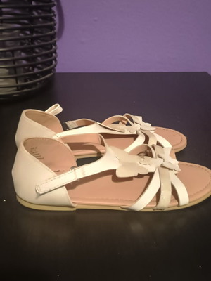 H&M girls' sandals size 33 used with glitter butterflies