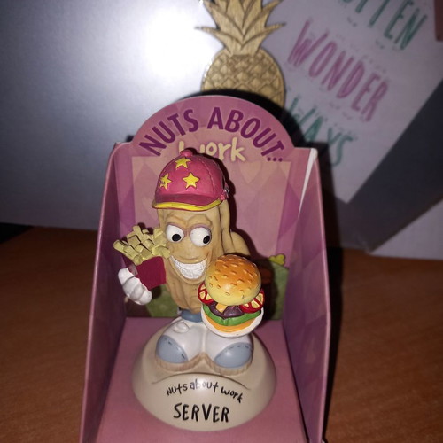 Nuts About Work decorative bobble head doll new