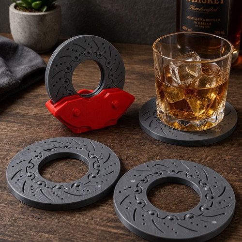 3D Printed Brake Disc Coaster new, handmade design