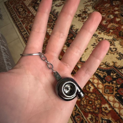 Turbocharger keychain like new, gray