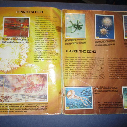Panini Prehistoric Animals album used, 176/180 stickers