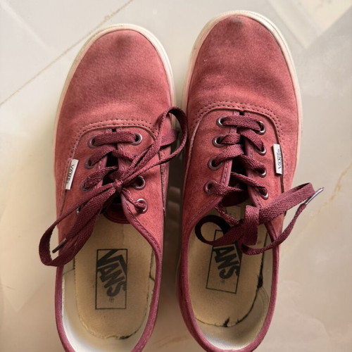 Vans sneakers used, burgundy size 38