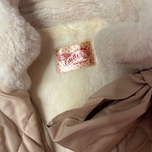 Girls' sleeveless vest like new, beige, age 4-5