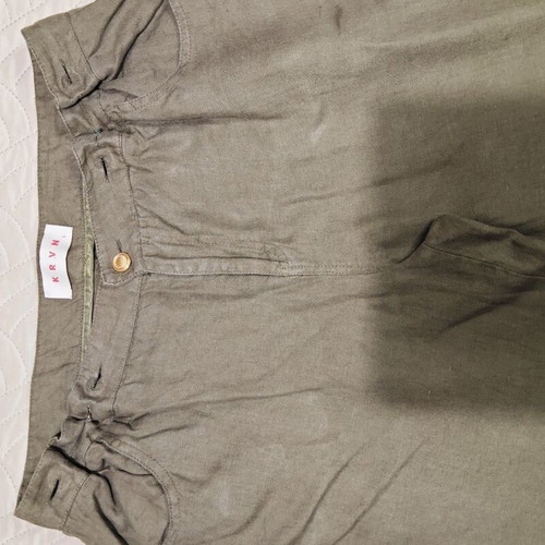Karavan Khaki Linen Pants size L like new, wide leg