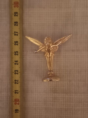 Disney Tinker Bell gold metal figure like new, collectible