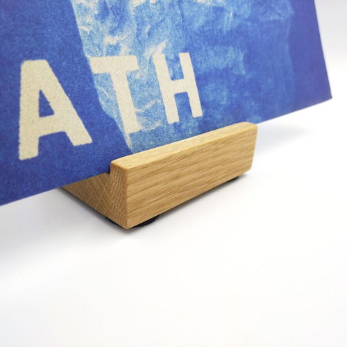 Mini wooden vinyl record stand, handmade