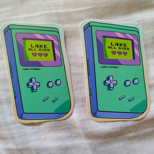 Lake cute stickers new, pack of 2, 6x4cm