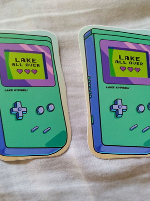 Lake cute stickers new, pack of 2, 6x4cm