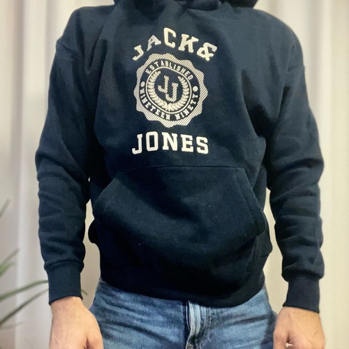 Jack & Jones men's hoodie new, size M, blue