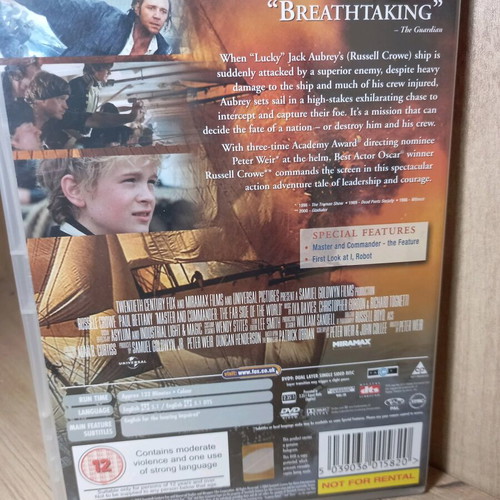 Master and Commander The Far Side of the World DVD like new with English subs