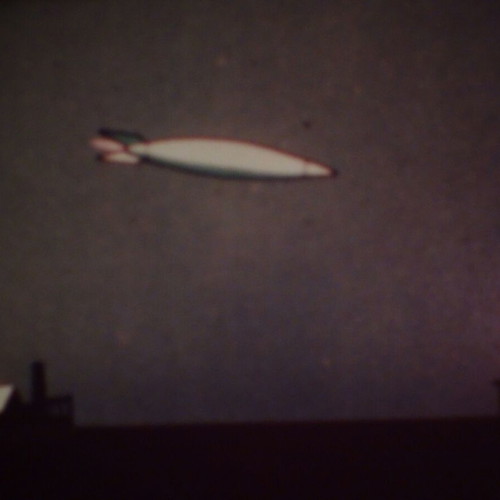 Super 8mm film "Destination Magoo" used, color, sound animation