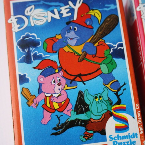 3 Mini Puzzles 90's Gummi Bear Schmidt Disney West Germany New