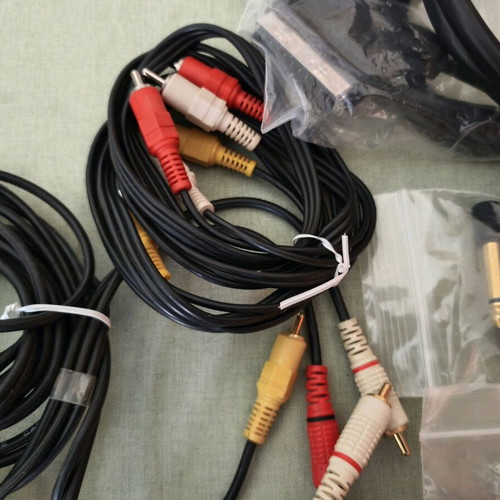 Various audio and video cables and adapters like new, pack