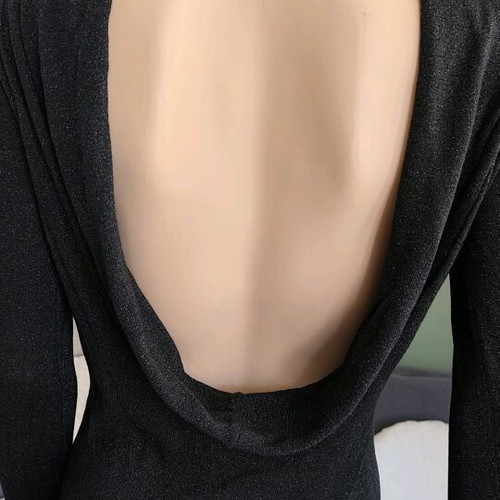 Toi & Moi black dress like new with open back