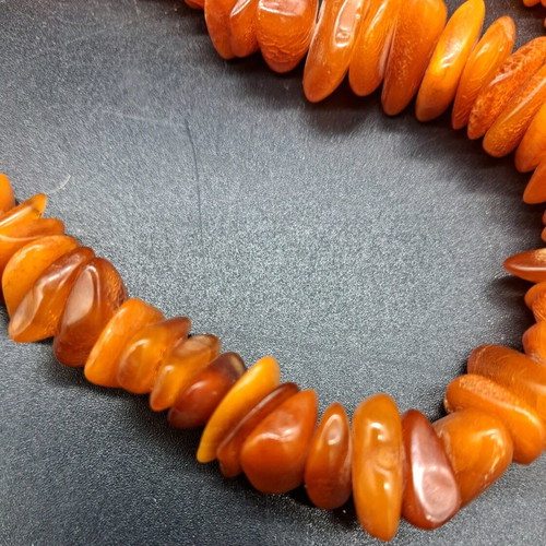 Vintage necklace made of authentic Baltic amber, used, 45gr