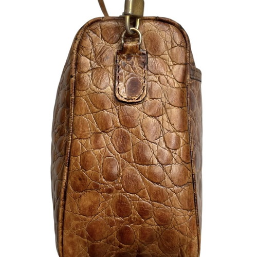Salvatore Ferragamo vintage δερμάτινη τσάντα ώμου μεταχειρισμένη, καφέ