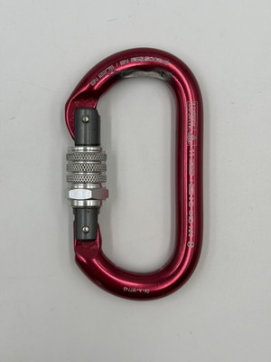 Lucky by Faders climbing safety carabiner used, red, screw-lock
