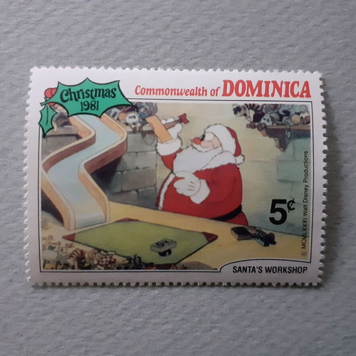 Disney Santa's Workshop Stamps Set 7 1981 new from Dominica