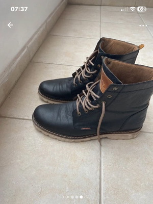 Leather men's ankle boots size 44 like new, black