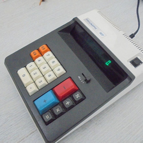 Triumph 807 desktop calculator used retro office equipment