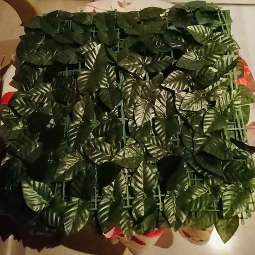 Plastic trellis panels 50x50 with leaves, new set of 3