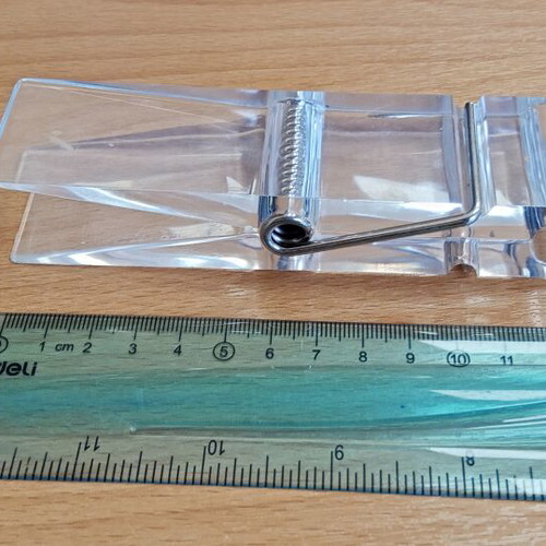 Vintage oversized decorative desk clip plexiglass paperweight new