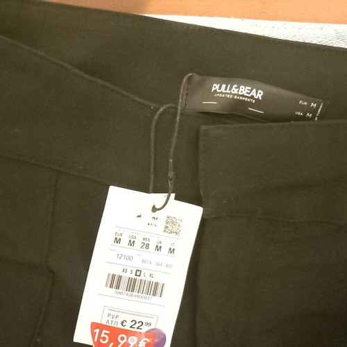 Pull & Bear High-Waisted Stretch Black Pants New Size M