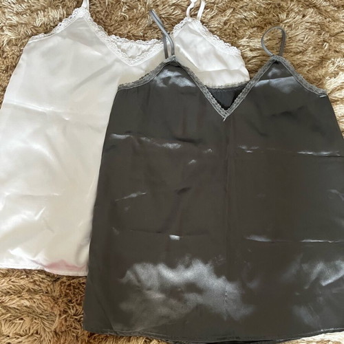 Women's silk camisoles new, pack of 2
